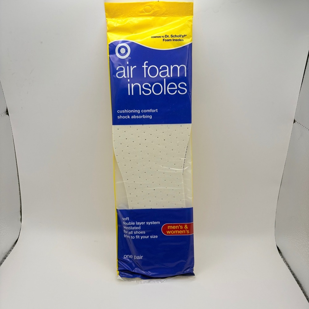 Target Unisex Air Foam Insoles White Cushioning Shock Absorbing Trim to Fit